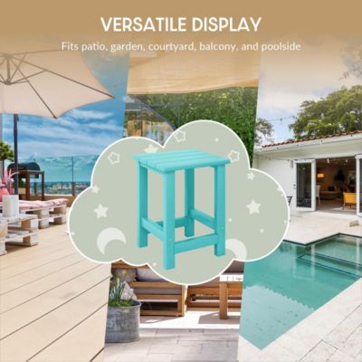 Kids Outdoor Patio Furniture HDPE Adirondack Square Side Table