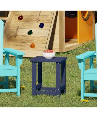 Kids Outdoor Patio Furniture HDPE Adirondack Square Side Table