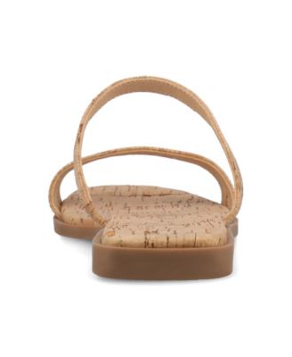 Women's Brisa Multi Strap Slip On Flat Sandals