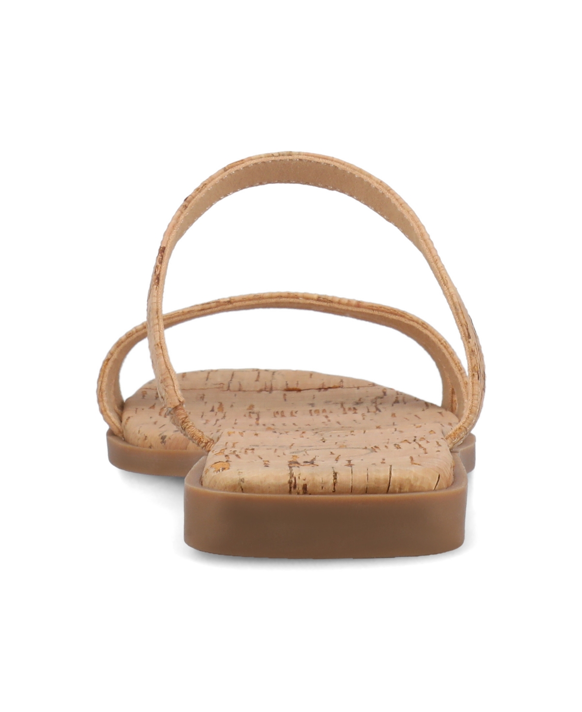 Shop Journee Collection Women's Brisa Multi Strap Slip On Flat Sandals In Cork