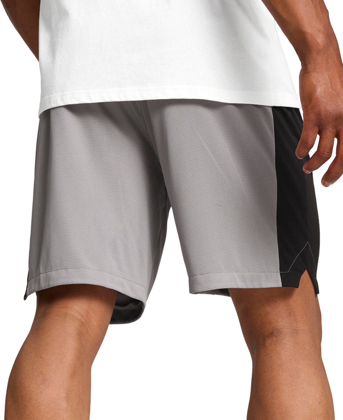 Puma Men's Shot Blocker Shorts In Stormy Slate- Black
