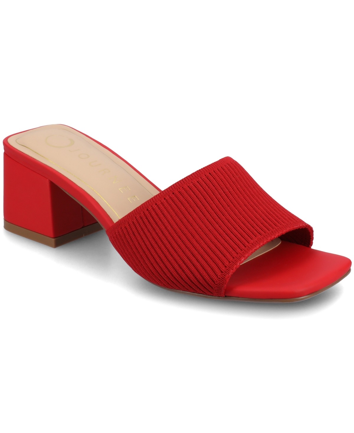 Shop Journee Collection Women's Shilin Slip On Knit Dress Sandals In Red