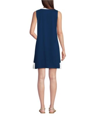 Women's Cotton Jersey Notch Neck Dress