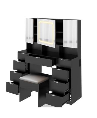 Vanity Table Set – Stylish Makeup Desk with Mirror and Storage for Bedroom or Dressing Room