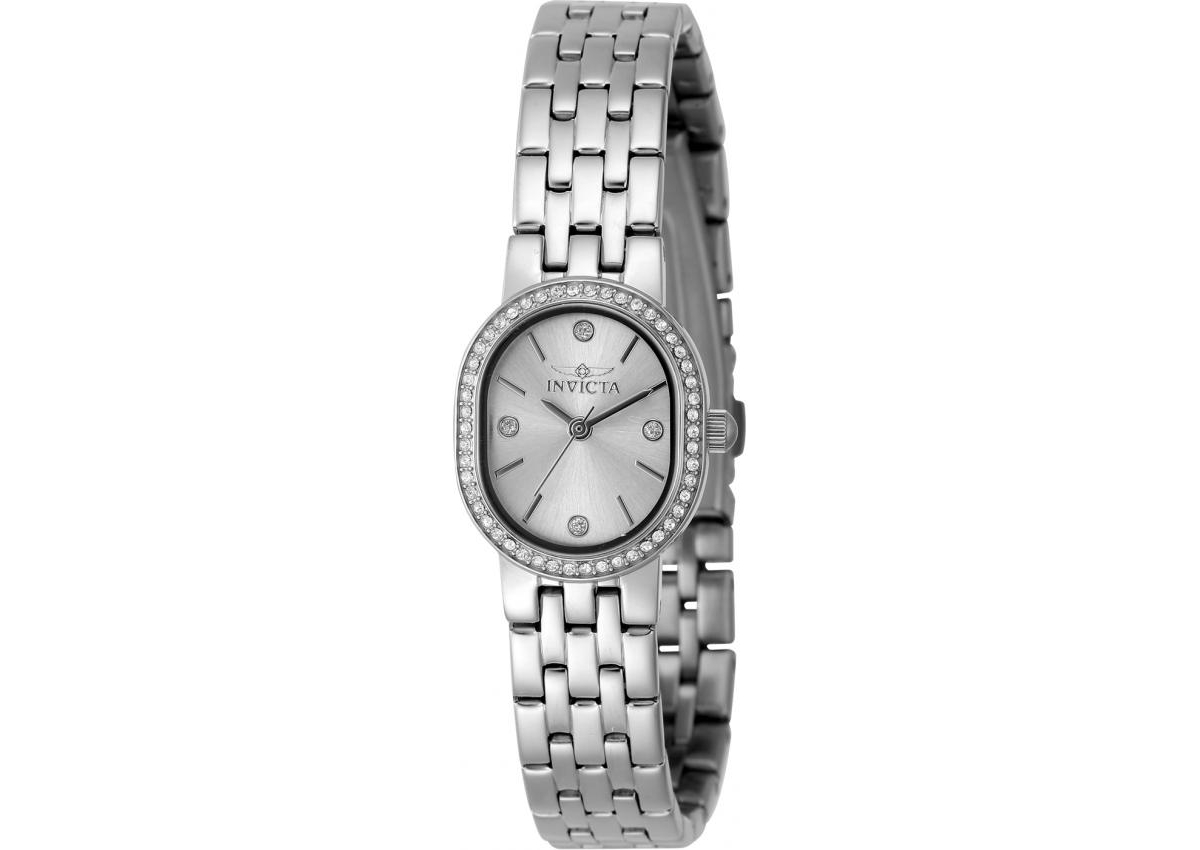 Women's 48134 Angel Quartz 3 Hand Silver Dial Watch - Silver