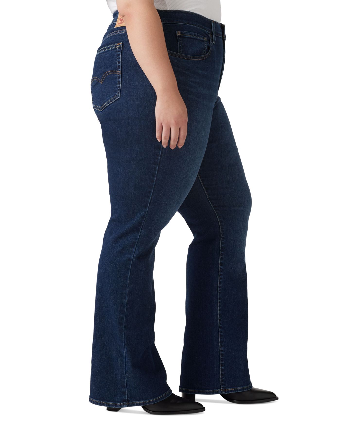 Женские джинсы Levi's Trendy Plus Size 725 High-Rise Bootcut, цвет: Индиго тёмный — фото 3