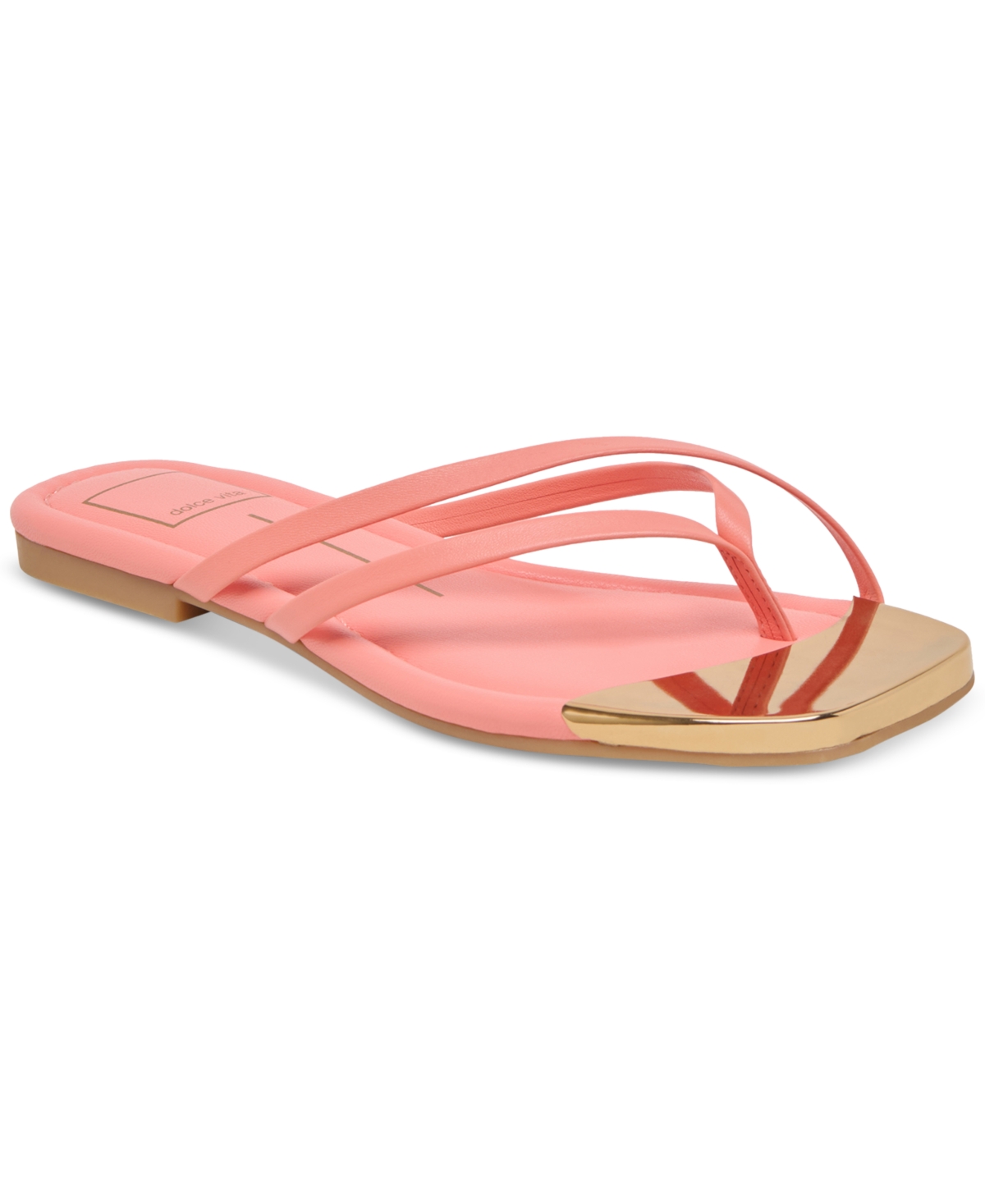 Dolce Vita Laguna Flip Flop In Coral Leather