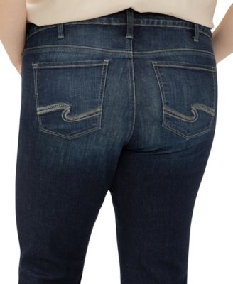 Plus Size Elyse Rolled-Cuff Cropped Denim Jeans