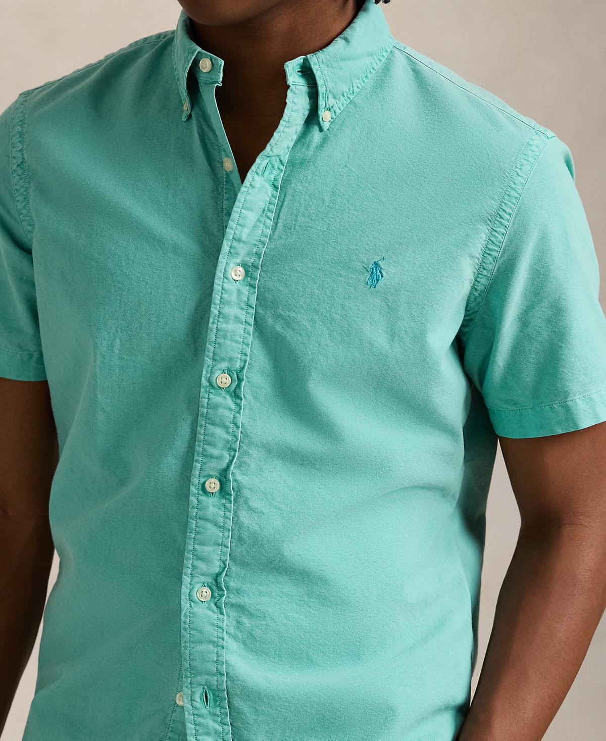 Polo Ralph Lauren Men's Classic Fit Garment-dyed Oxford Shirt In Deep Seafoam