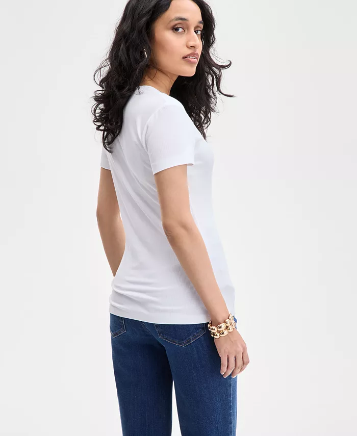 Women's Ribbed Scoop-Neck Top - thumbnail 4