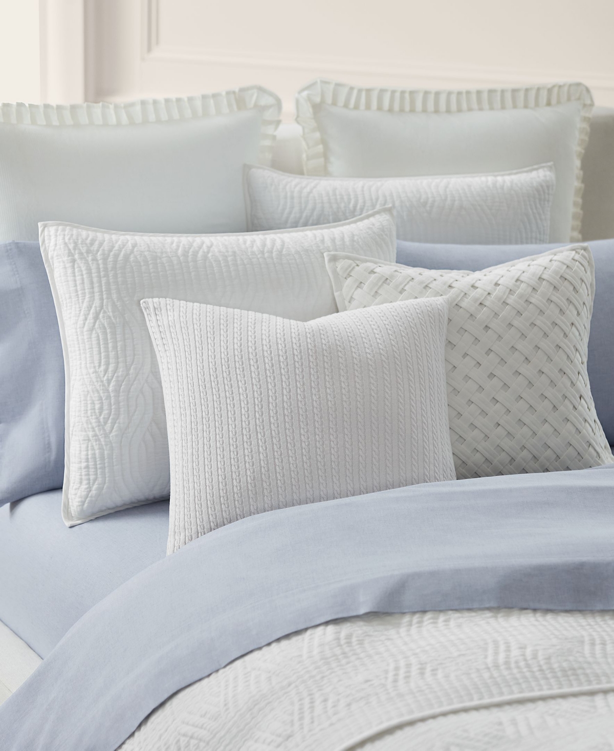 Ralph Lauren Wiley Cotton Jacquard Quilt, King In White