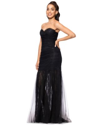 Women's Sequined Lace Corset Gown