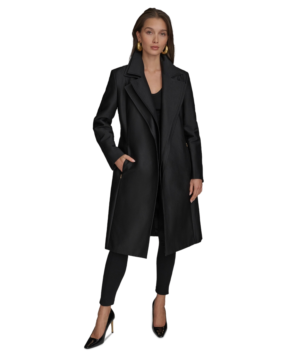 Women's Double-Collar Trench Coat - Cream