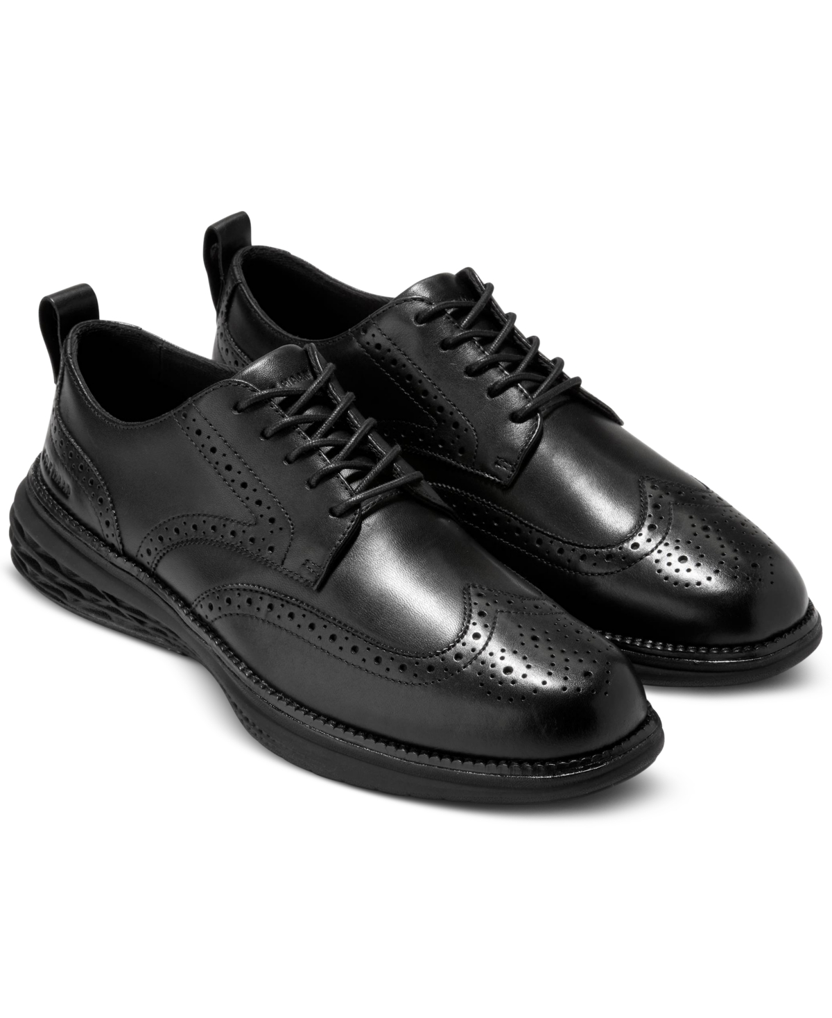 Cole Haan Men's Grand Hurrion Wingtip Oxford Dress Shoe In Black-black