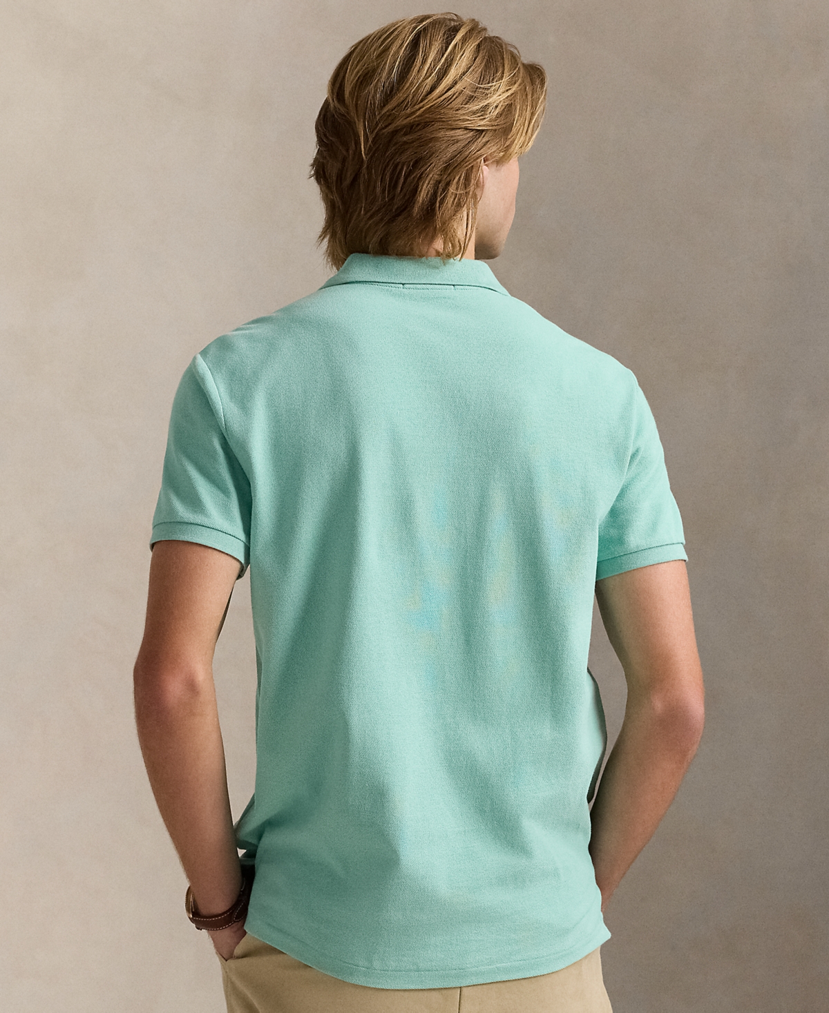 Polo Ralph Lauren Custom Slim Fit Printed Mesh Polo Shirt