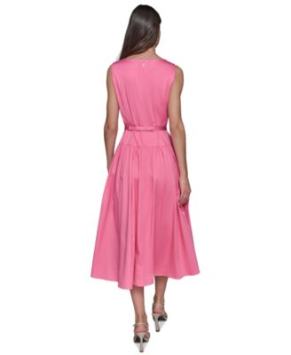 strapless open back dress Karl Lagerfeld Kids Girls Fuchsia Hooded Sweater Dress