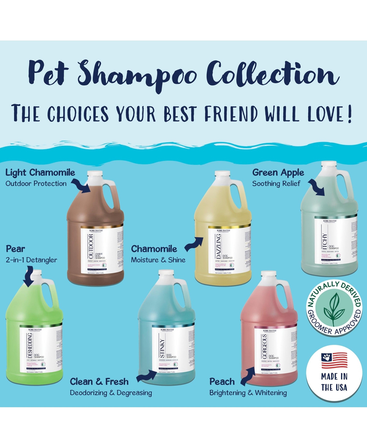 Bobbi Panter (Professional) Signature Stinky Dog Shampoo Vegetable Extract, Oat Protein, Vitamin E, Aloe Vera