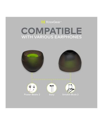 WFC510 Truly Wireless Earbuds (Yellow) with Silicone Earbud Replacement Tips for In-Ear Headphones (Black, 6-pack)