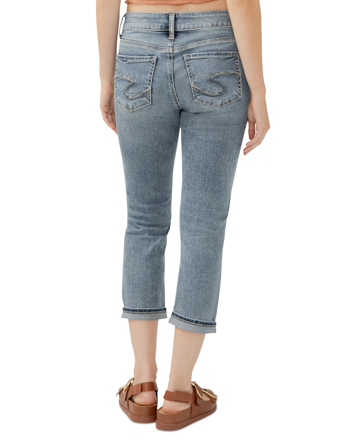 SILVER JEANS CO. WOMEN'S SUKI MID-RISE CAPRI JEANS 