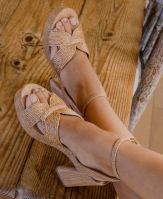 Dolce Vita ☆ Waylan プラットフォームヒールサンダル DV Dolce Vita Waylan Raffia Platform Dress Sandals - Macy's