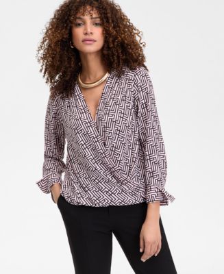 I.N.C. International Concepts Women's V-Neck Long-Sleeve Top