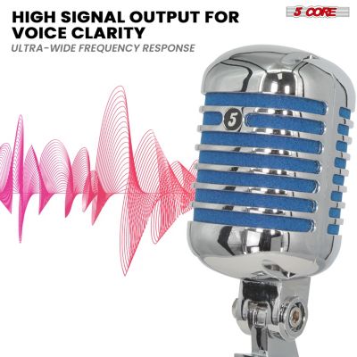 Professional Vintage Microphone for Singing Dynamic Super Cardiod XLR Old Retro Wired Vocal Mic