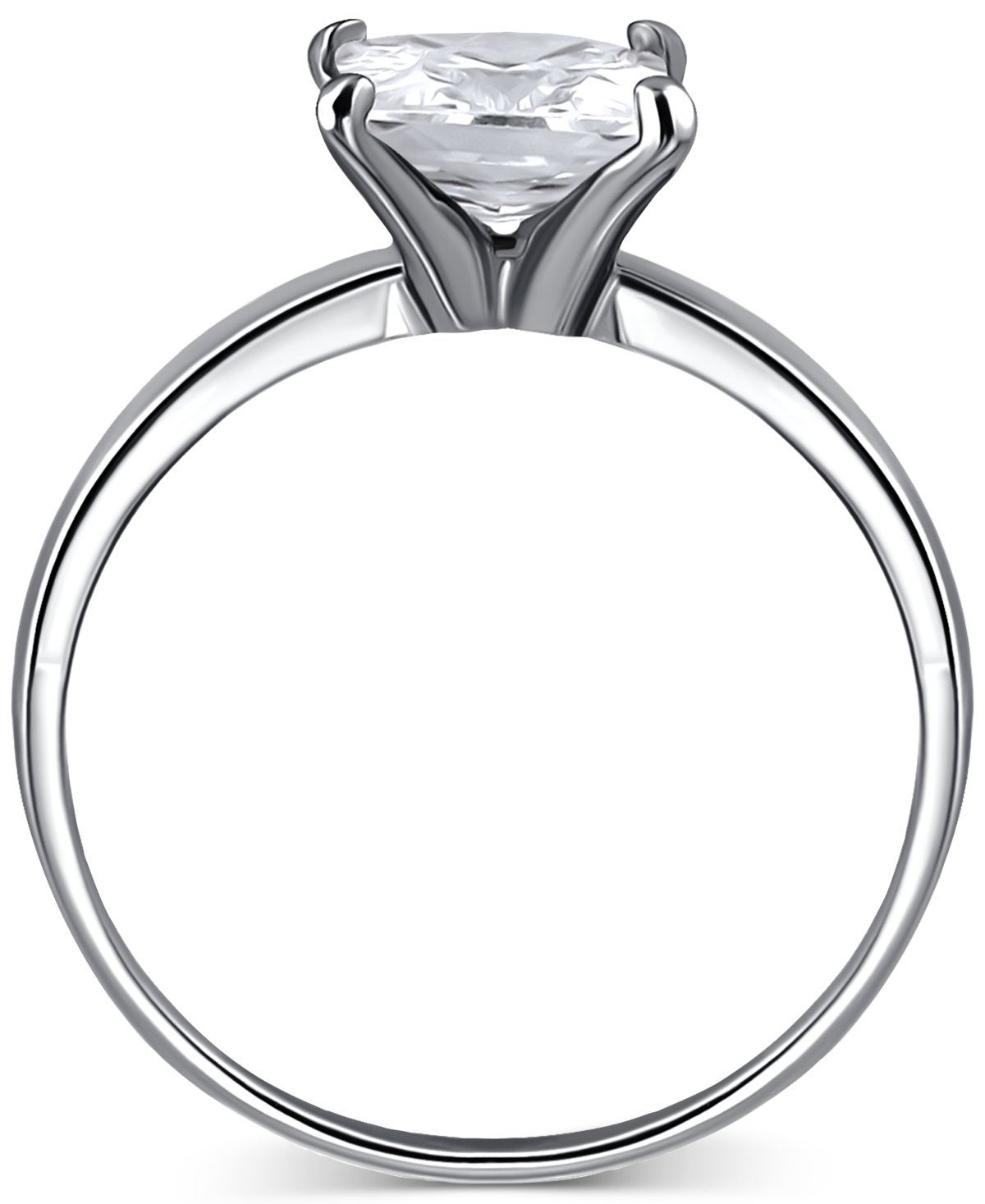 Giani Bernini Cubic Zirconia Square Solitaire Ring, Exclusively At Macy's In Silver