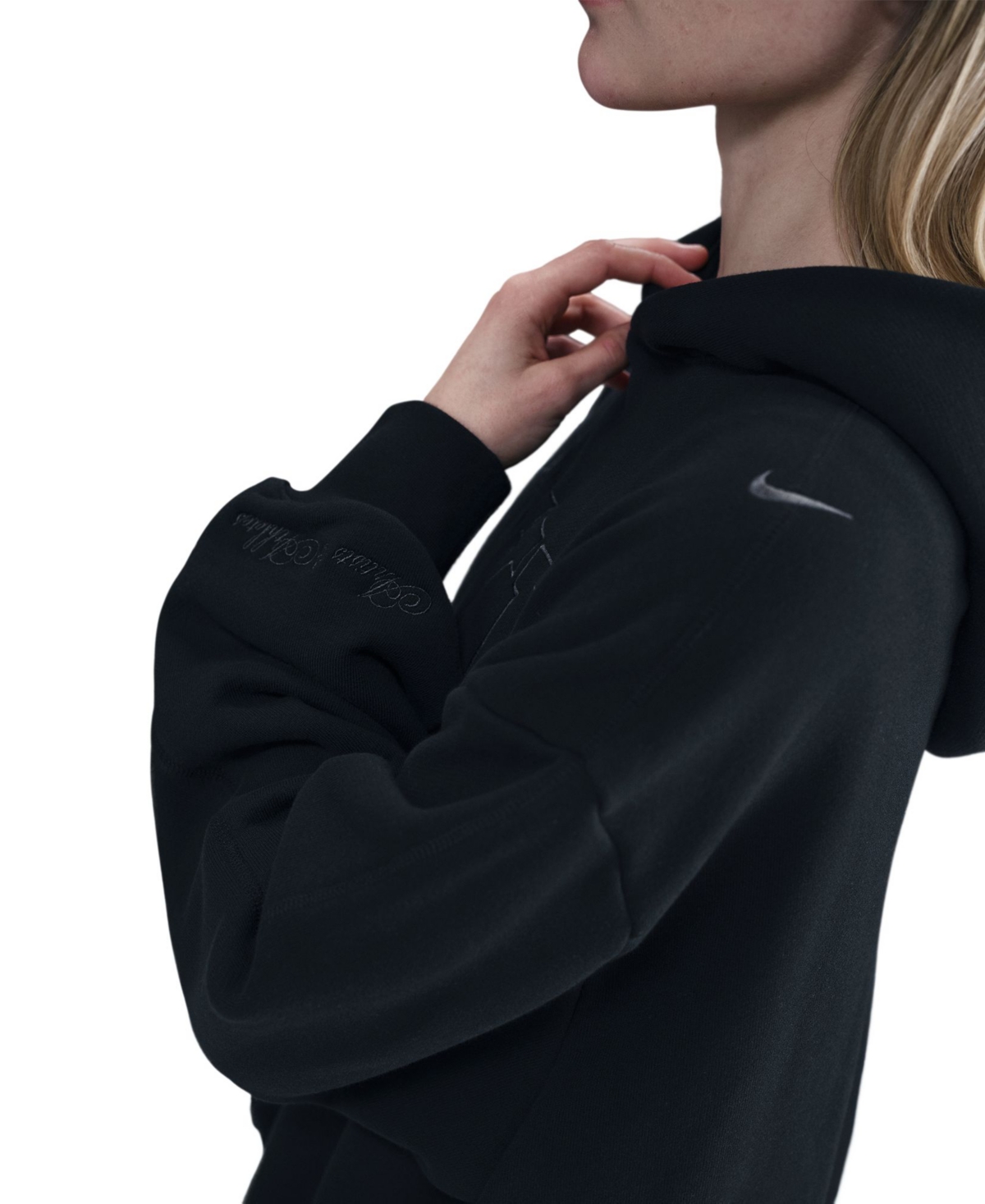 Nike Sportswear Women's Oversized French Terry Pullover Hoodie In Black,anth