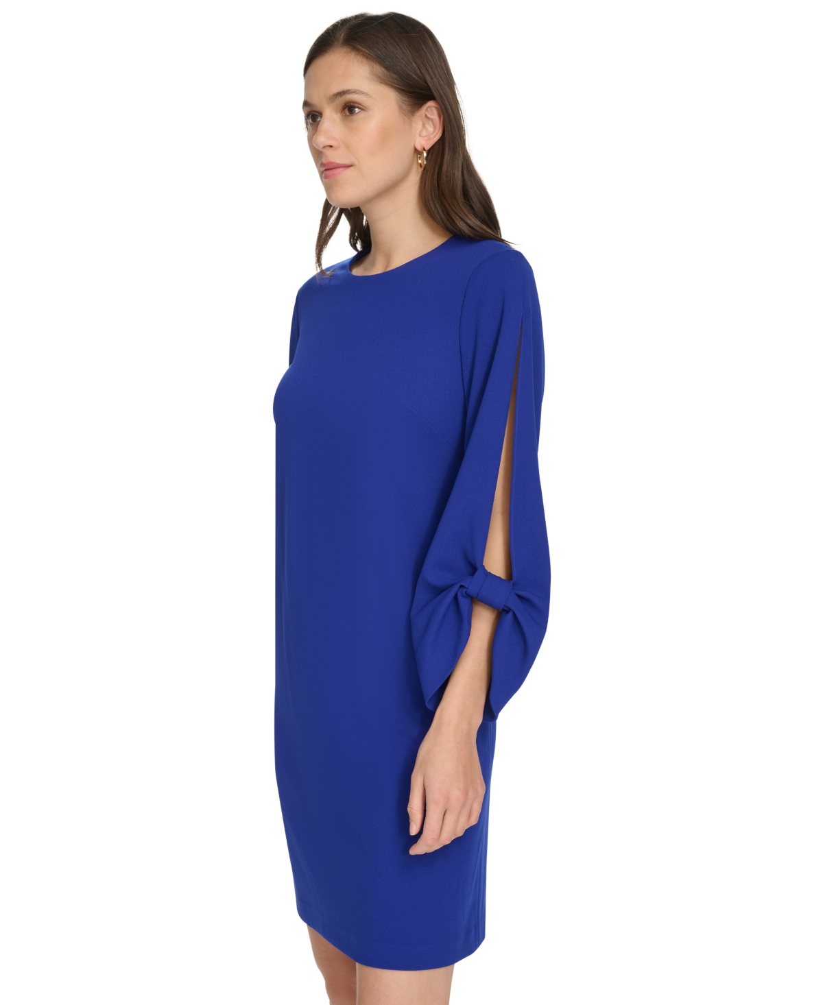 CALVIN KLEIN WOMEN'S BLOUSON-SLEEVE SHIFT DRESS 