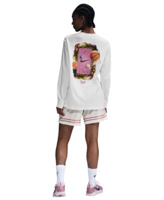 Women's Cotton Long-Sleeve Basketball T-Shirt 
