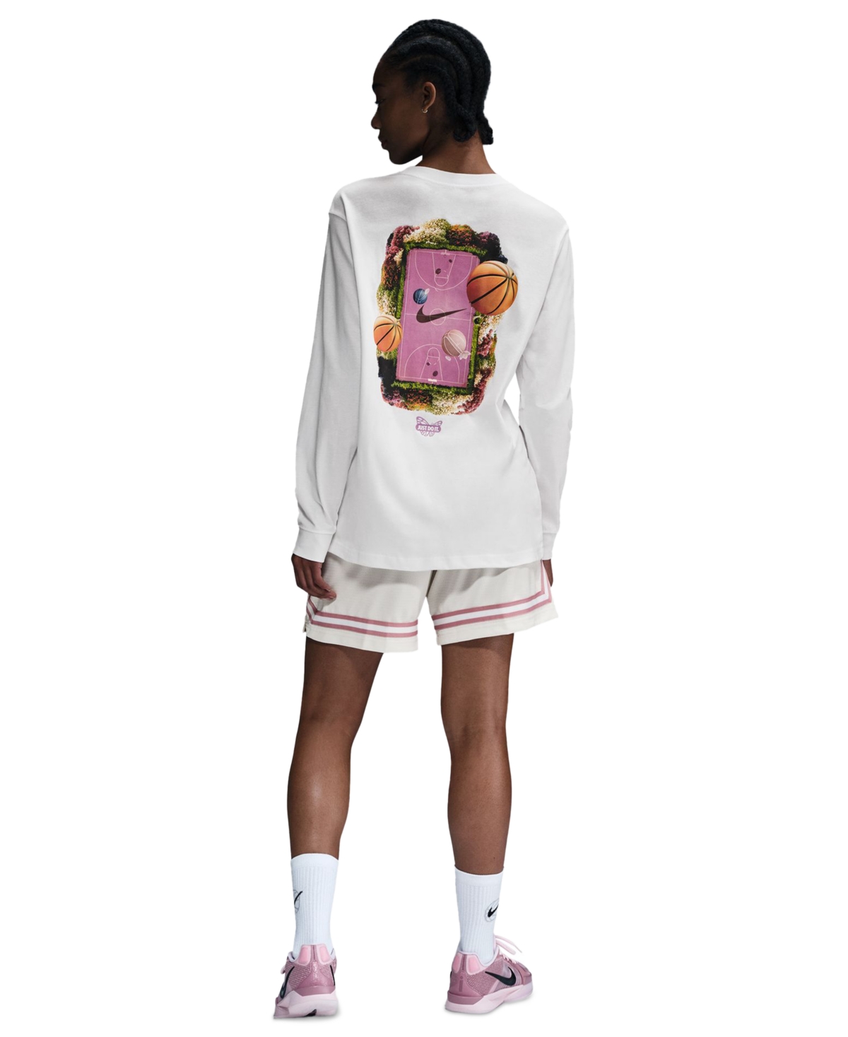 Nike Women's Cotton Long-sleeve Basketball T-shirt In White