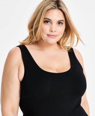 Trendy Plus Size Sleeveless Bodycon Midi Dress, Created for Macy's