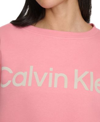 Calvin Klein Performance Women's Flocked-Logo Fleece