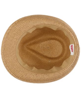 Men's Two-Tone Straw Fedora Hat