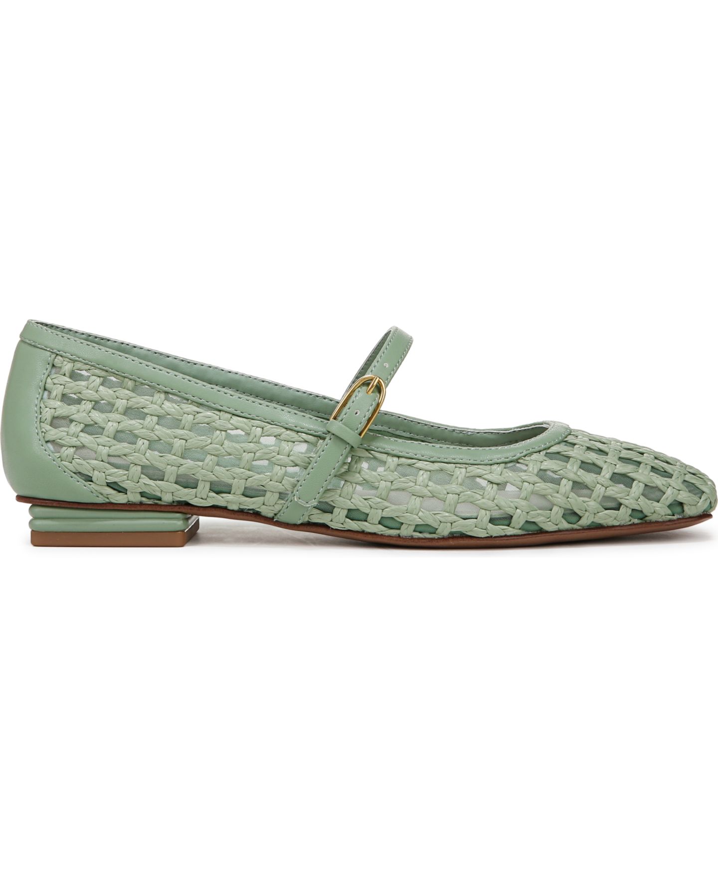 Женские балетки Franco Sarto Tinsley 2 Square Toe Mary Jane Flats, цвет: Зелёный — фото 2