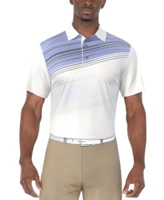 PGA TOUR - Men's Printed Stripe Polo Shirt
