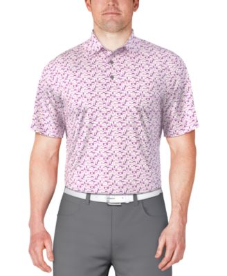 PGA TOUR - Men's Classic-Fit Geo-Print Golf Polo Shirt