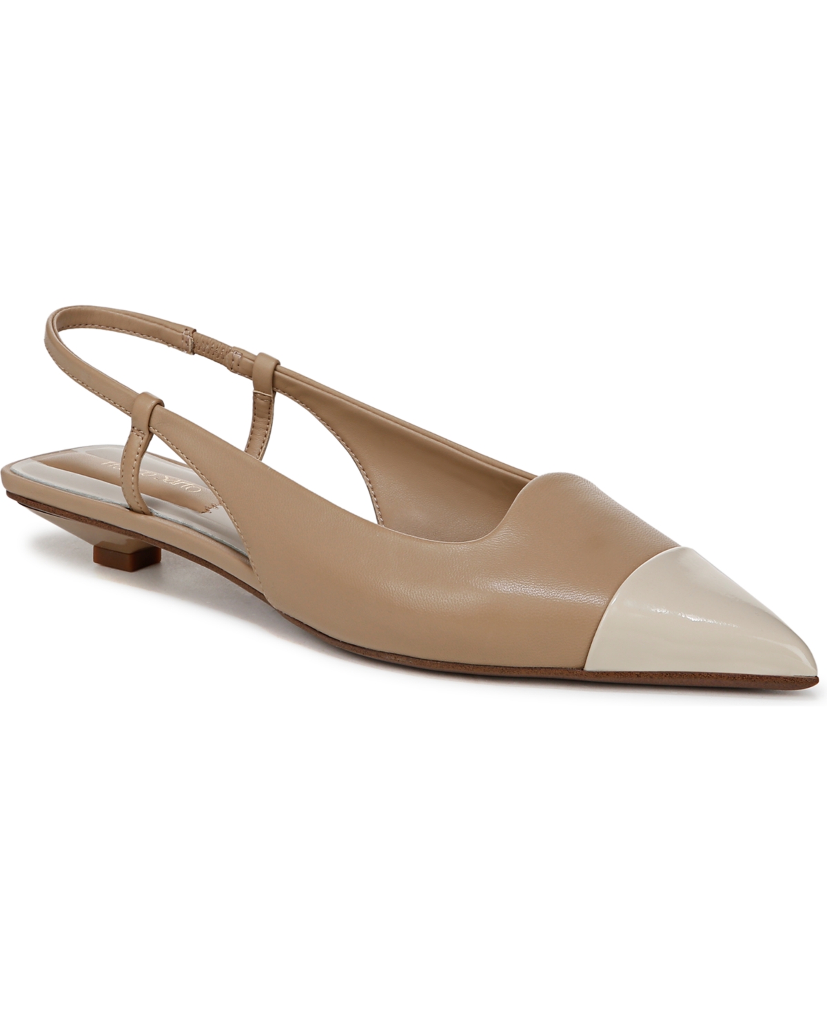 Franco Sarto Women's Palmira Pointed Toe Slingback Pumps In Latte Beige Leather