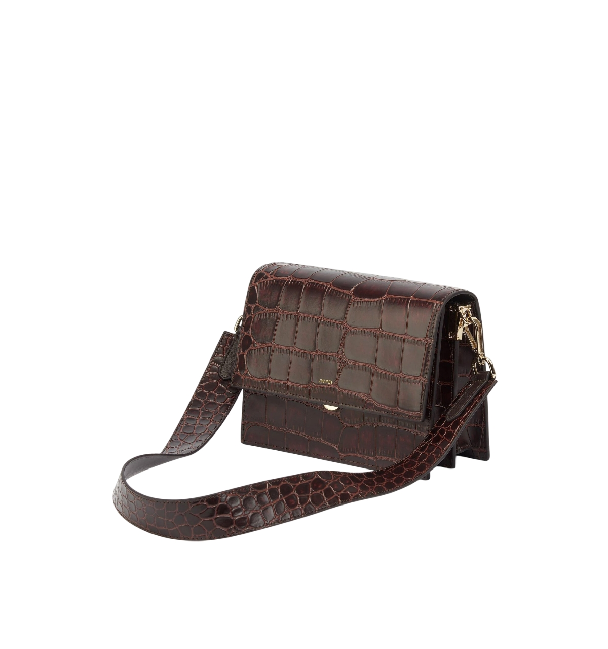 Handbags Mini Flap Croc Crossbody Bag - Black Croc