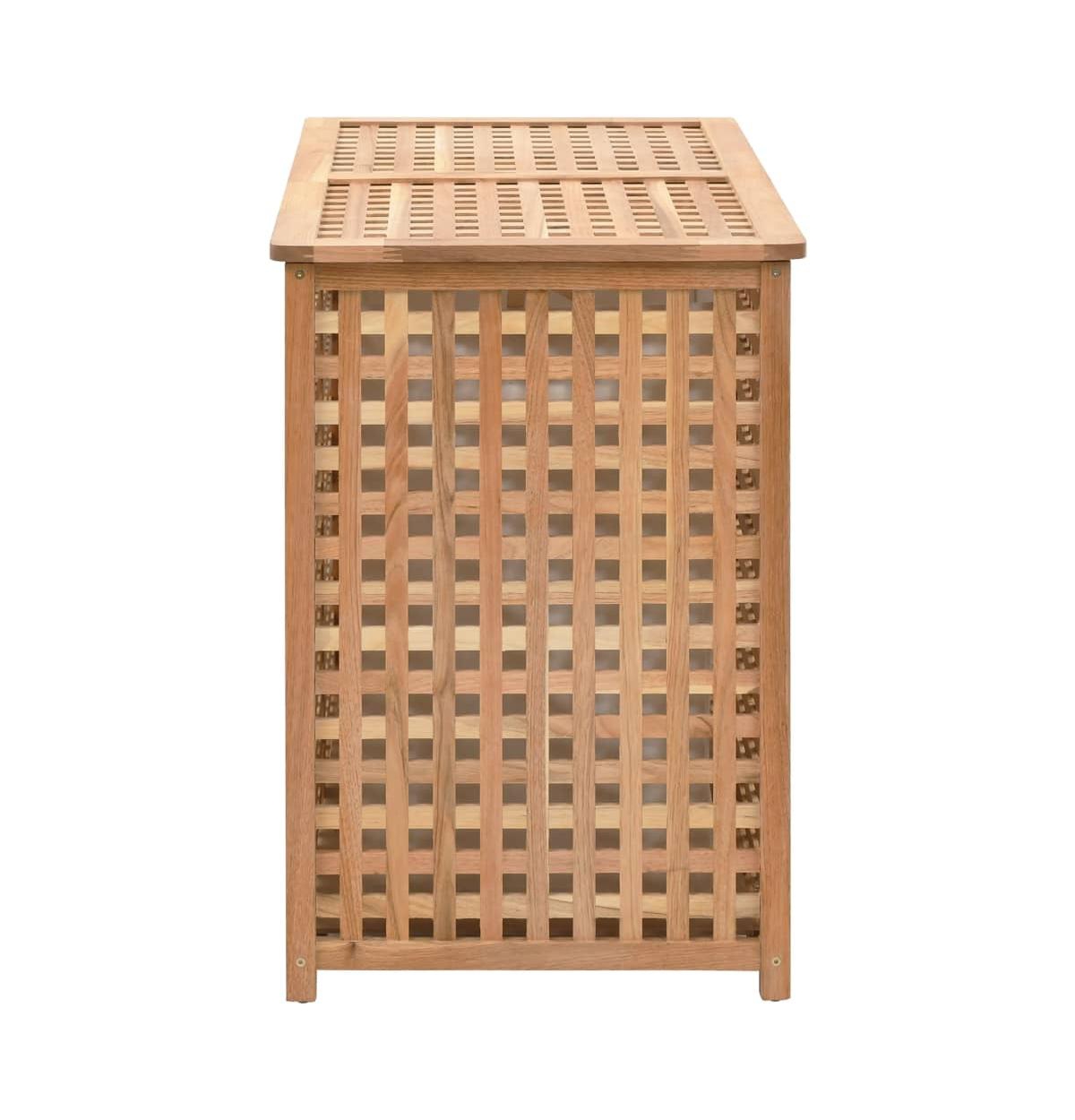 Laundry Bin 34.4"x18.1"x26.4" Solid Wood Walnut