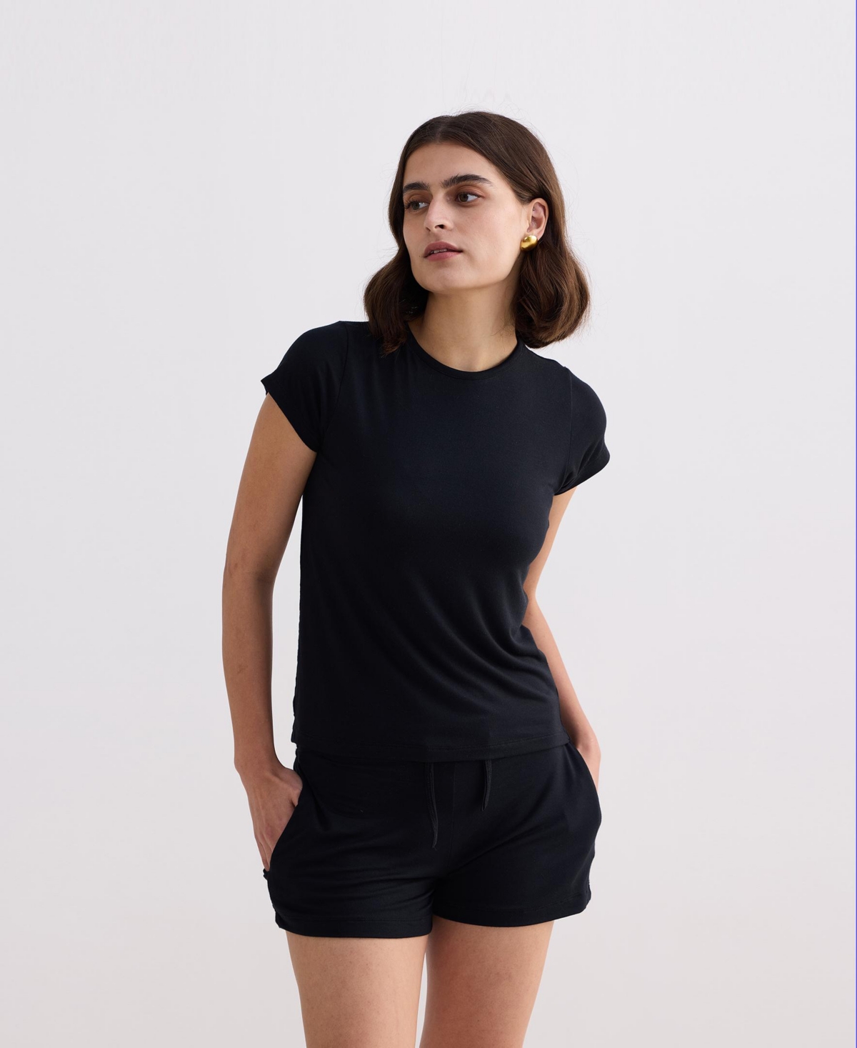Women's Essential Knit Shorts in Black - Black