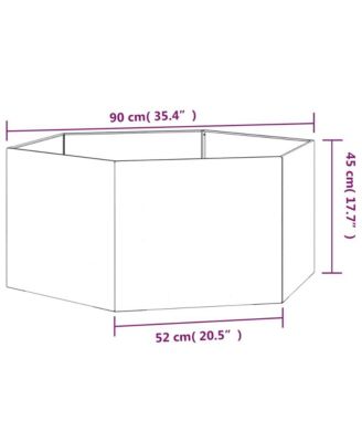 Planter Rusty Corten Steel Large Decorative Inlays Planter