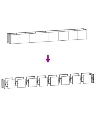 Garden Rusty Corten Steel Large Decorative Inlays Raised Bed