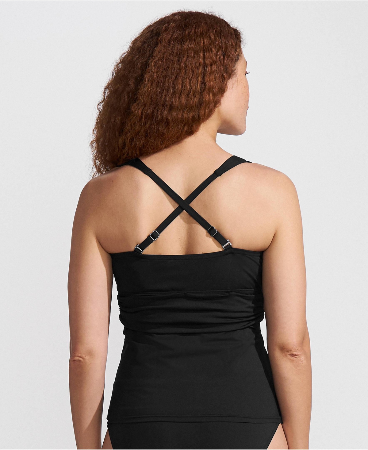 Lands' End Women's V-Neck Plunge X Back Tankini Top