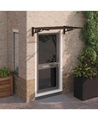 Door Canopy Black 48"x35.4" Polycarbonate