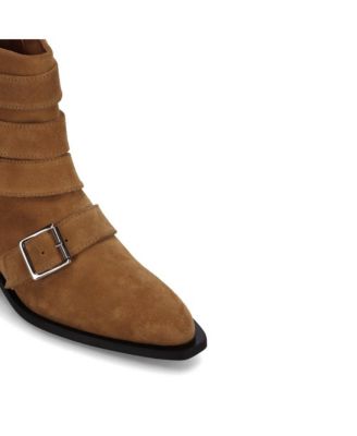 Eras Suede Tan Leather Ankle Boots