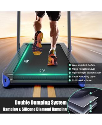 4.75HP 2 In 1 Folding Walking Pad Treadmill with Remote APP Control