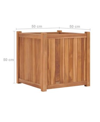 Raised Bed 19.7"x19.7"x19.7" Solid Wood Teak