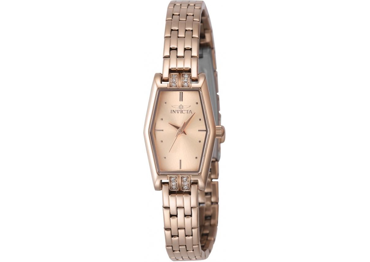 Women's 48133 Angel Quartz 3 Hand Rose Gold Dial Watch - Gold