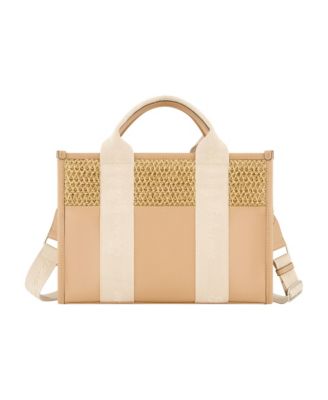 Raffia Logo Webbing Modern Tote